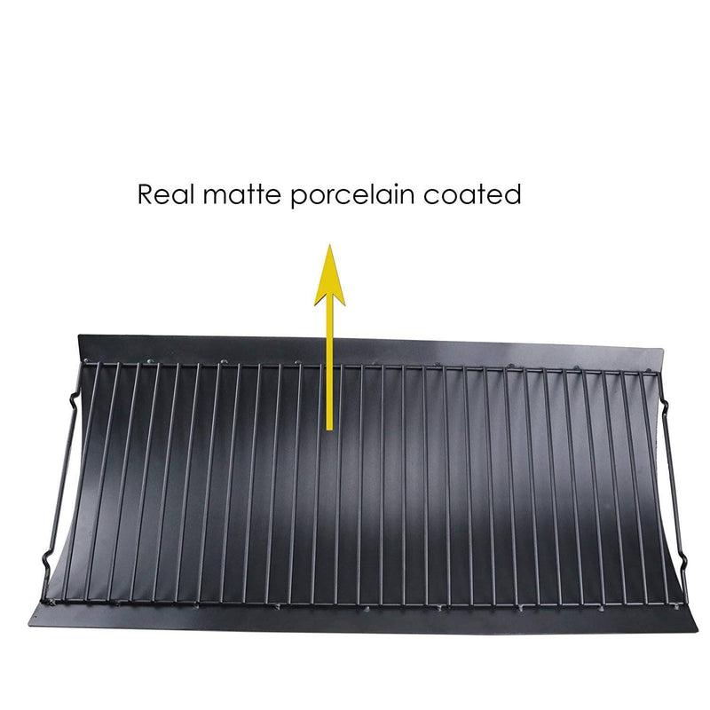 Uniflasy 20 Inches Ash Pan/Drip Pan, Replacement Part with 2pcs Fire Grate Hanger - Grill Parts America