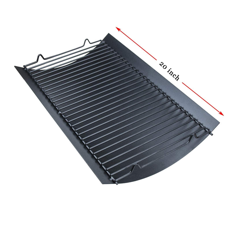 Uniflasy 20 Inches Ash Pan/Drip Pan, Replacement Part with 2pcs Fire Grate Hanger - Grill Parts America