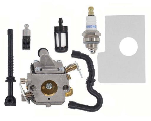 Carburetor Carb & Air Filter & Spark Plug & Fuel Line Oil Line Hose Tube & Fuel Filter For Sthil MS170 MS180 017 018 Chainsaw Saw - Grill Parts America