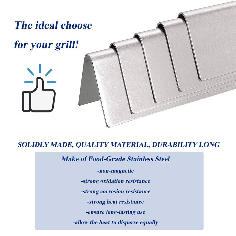 Utheer 7620 Grill Flavor Bars 17.5 Inch for Weber Genesis 300 Series E310 S310 E320 E330 EP310 EP320 EP330 Gas Grill Replacement Parts (Front Mounted Control Panel), 16 GA Non Magnetic Stainless Steel - Grill Parts America