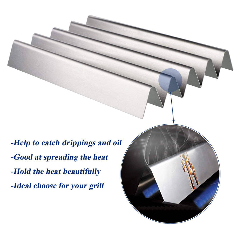 Utheer 7620 Grill Flavor Bars 17.5 Inch for Weber Genesis 300 Series E310 S310 E320 E330 EP310 EP320 EP330 Gas Grill Replacement Parts (Front Mounted Control Panel), 16 GA Non Magnetic Stainless Steel - Grill Parts America