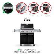 Utheer 7620 Grill Flavor Bars 17.5 Inch for Weber Genesis 300 Series E310 S310 E320 E330 EP310 EP320 EP330 Gas Grill Replacement Parts (Front Mounted Control Panel), 16 GA Non Magnetic Stainless Steel - Grill Parts America