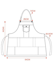 VANTOO Grilling Barbecue Denim Apron with Pockets and Adjustable Neck Strap - Grill Parts America