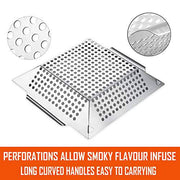 3 Pack Grill Baskets for Outdoor Grill, Heavy Duty Stainless Steel Vegetable Grill Basket - Grill Parts America