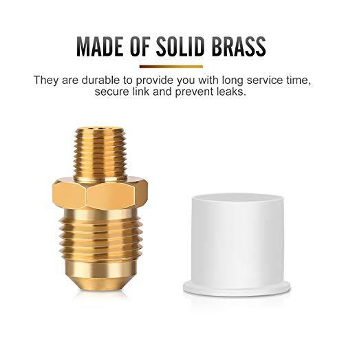 WADEO 12 FT Stainless Steel Propane Extension Hose with Both 3/8" Female Flare, Comes with 3/8" Flare M X 1/8" MNPT - Grill Parts America