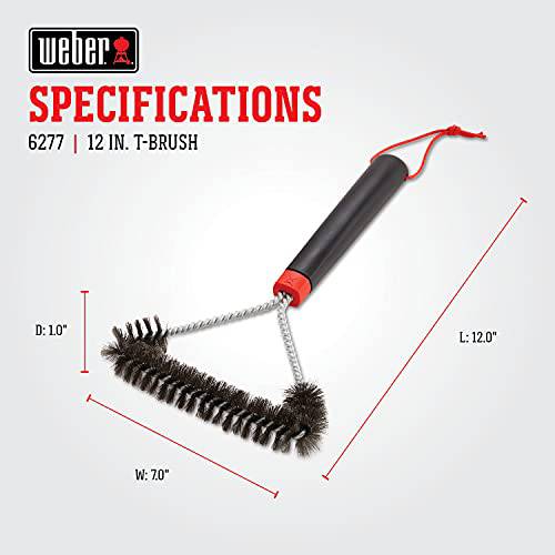 Weber 12" Three-Sided Grill Brush - Grill Parts America