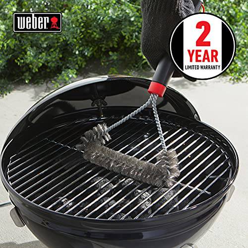 Weber 12" Three-Sided Grill Brush - Grill Parts America