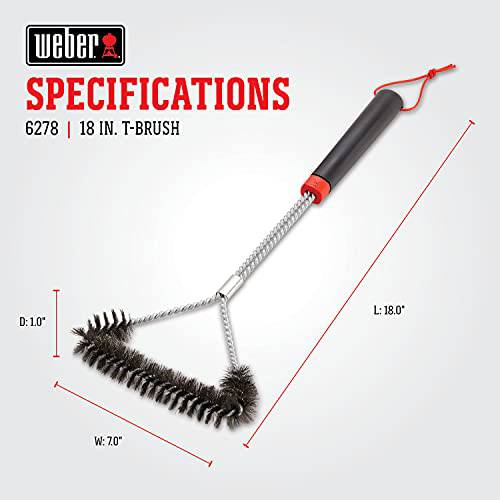 Weber 18" Three-Sided Grill Brush - Grill Parts America