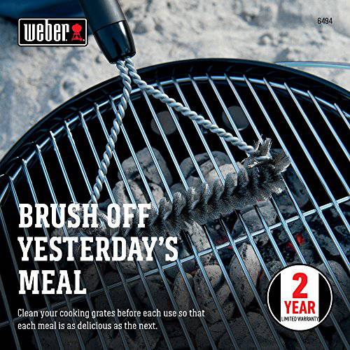 Weber 6494 12-Inch 3-Sided Grill Brush - Grill Parts America