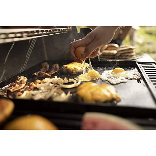 Weber 7672 Crafted Series Flat Top Griddle Bundle with Deco Essentials Pair of Red Heat Resistant Oven Mitt - Grill Parts America