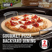 Weber 8836 Gourmet BBQ System Pizza Stone with Carry Rack - Grill Parts America