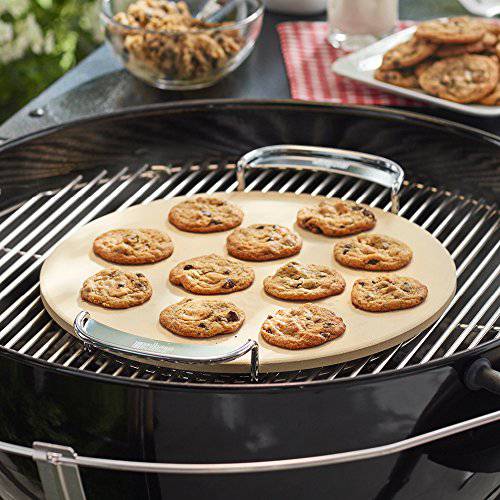 Weber 8836 Gourmet BBQ System Pizza Stone with Carry Rack - Grill Parts America