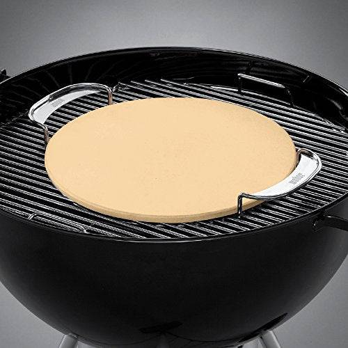 Weber 8836 Gourmet BBQ System Pizza Stone with Carry Rack - Grill Parts America