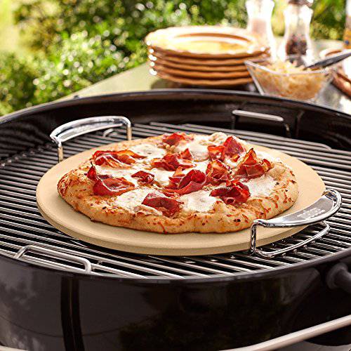 Weber 8836 Gourmet BBQ System Pizza Stone with Carry Rack - Grill Parts America