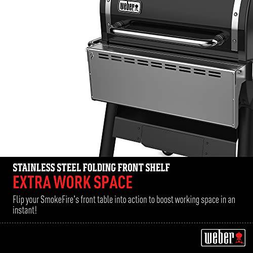 Weber SmokeFire EX4 Folding Front Shelf, Silver - Grill Parts America