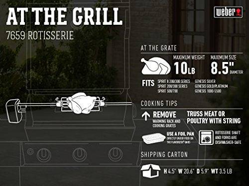 Weber 7659 Spirit Rotisserie Grill Accessory - Grill Parts America