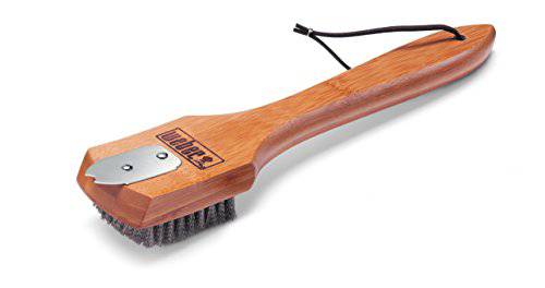 Weber 6463 12-Inch Bamboo Grill Brush , Brown - Grill Parts America