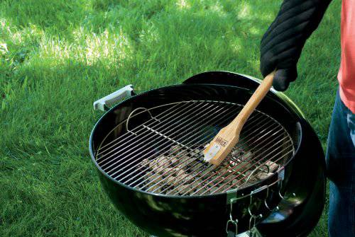 Weber 6463 12-Inch Bamboo Grill Brush , Brown - Grill Parts America