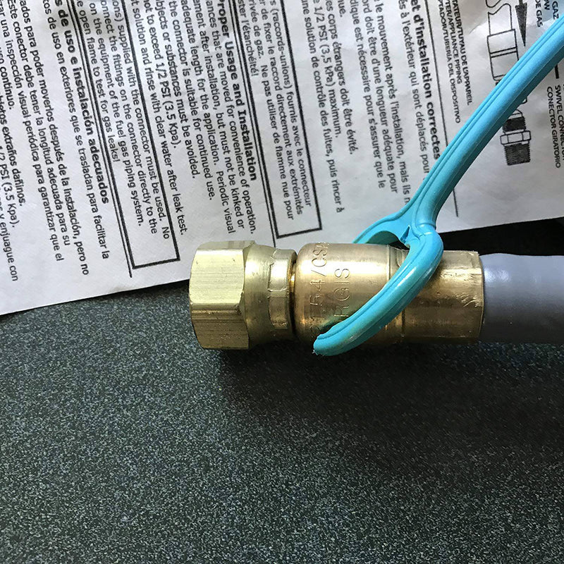 Weber #99263 10 Foot 3/8 Inch Natural Gas Hose Kit with 3/8 Quick Disconnect Fitting - Grill Parts America