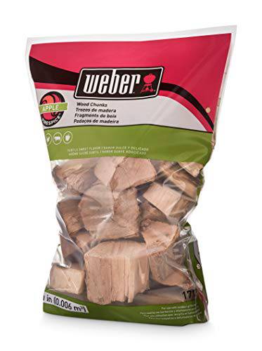 Weber 17139 Apple Wood Chunks, 350 cu. in. (0.006 Cubic Meter), m³ - Grill Parts America