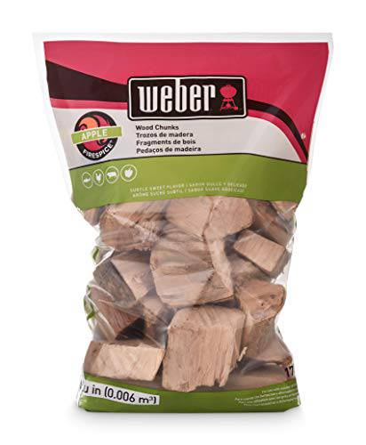 Weber 17139 Apple Wood Chunks, 350 cu. in. (0.006 Cubic Meter), m³ - Grill Parts America