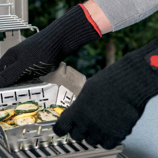 Weber 6535 Premium Black Grilling Gloves, L/XL - Grill Parts America