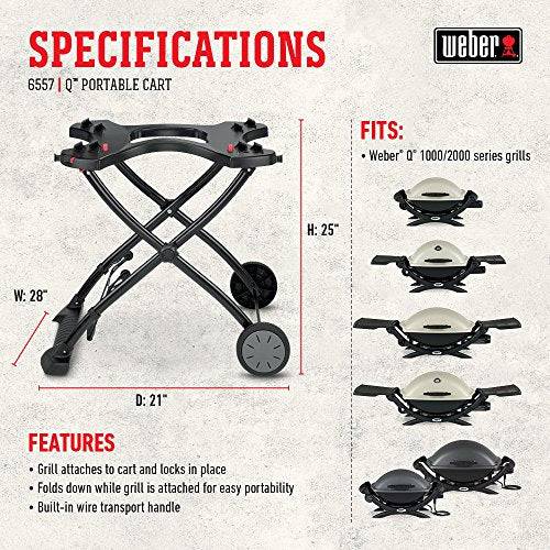 Weber 6557 Q Portable Cart for Grilling - Grill Parts America