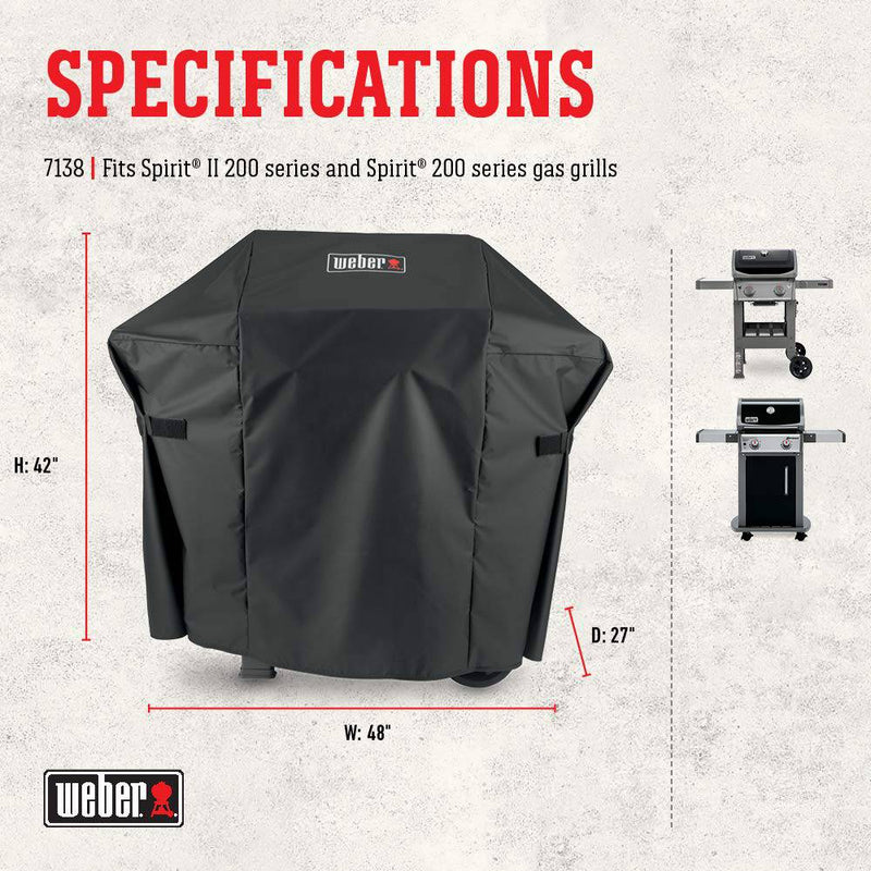 Weber 7138 Premium Cover Spirit II 200 Grill Accessory - Grill Parts America