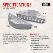 Weber 7403 Char-Basket Charcoal Briquet Holders - Grill Parts America