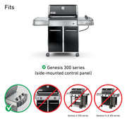 Weber 7539 Porcelain-Enameled Flavorizer Bars - Fits Genesis 300 Series gas grills with side-mounted control panel - Grill Parts America