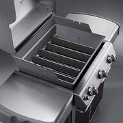Weber 7621 Flavorizer Bar Set 300 Series Grills Gray Bundle with Deco Essentials Pair of Red Heat Resistant Oven Mitt - Grill Parts America