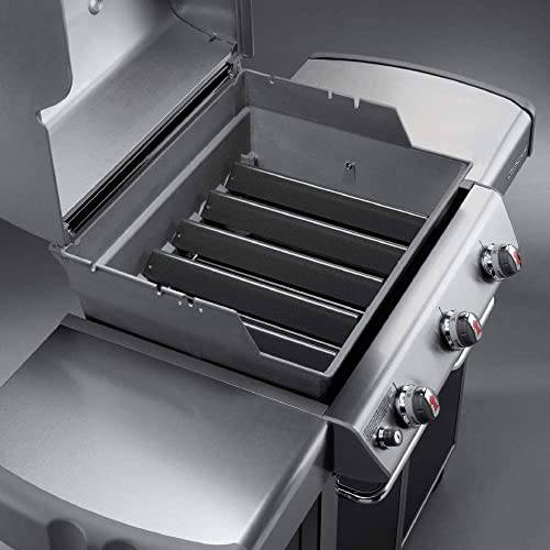 Weber 7621 Flavorizer Bar Set 300 Series Grills Gray Bundle with Deco Essentials Pair of Red Heat Resistant Oven Mitt - Grill Parts America