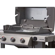 Weber 7652 Rotisserie for Weber Genesis II and Genesis II LX 200 / 300 Grills Bundle with Deco Essentials Pair of Red Heat Resistant Oven Mitt - Grill Parts America