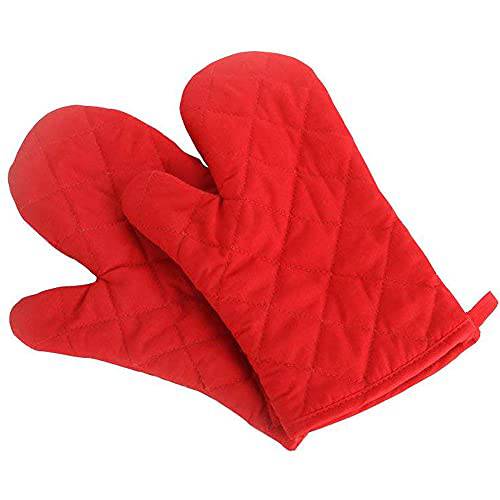 Weber 7652 Rotisserie for Weber Genesis II and Genesis II LX 200 / 300 Grills Bundle with Deco Essentials Pair of Red Heat Resistant Oven Mitt - Grill Parts America