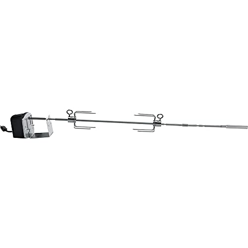 Weber 7652 Rotisserie for Weber Genesis II and Genesis II LX 200 / 300 Grills Bundle with Deco Essentials Pair of Red Heat Resistant Oven Mitt - Grill Parts America