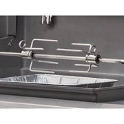 Weber 7652 Rotisserie for Weber Genesis II and Genesis II LX 200 / 300 Grills Bundle with Deco Essentials Pair of Red Heat Resistant Oven Mitt - Grill Parts America