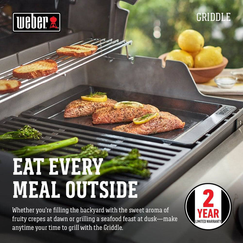 Weber 7658 Grill Griddle, Black - Grill Parts America