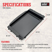 Weber 7658 Grill Griddle, Black - Grill Parts America