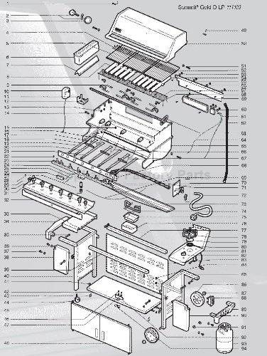 Weber SUMMIT GOLD D Gas Grill Complete Replacement Burner Tuber Kit 85663 - Grill Parts America