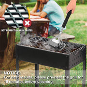 GRILLART Grill Brush Bristle Free - Safe BBQ Cleaning Grill Brush and Scraper - 18" Best Stainless Steel - Grill Parts America
