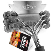 GRILLART Grill Brush Bristle Free - Safe BBQ Cleaning Grill Brush and Scraper - 18" Best Stainless Steel - Grill Parts America