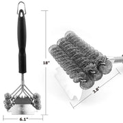GRILLART Grill Brush Bristle Free - Safe BBQ Cleaning Grill Brush and Scraper - 18" Best Stainless Steel - Grill Parts America