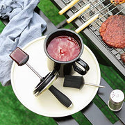WEQUALITY 25oz Basting Pot with 2 Replaceable Basting Brush Set，Grill BBQ Accessories,Cooking&Grilling Gifts for Men for Dad，Premium Enamel Barbecue Sauce Pot - Grill Parts America