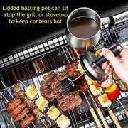 WEQUALITY 32oz Basting Pot with 2 Replaceable Basting Brush Set - Grill Parts America