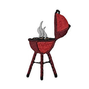 Red BBQ Grill - Barbecue/Grilling/Food/Picnic - Embroidered Iron on Patch - Grill Parts America