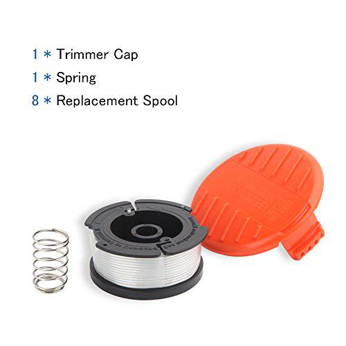 Wolfish 9 Pack Weed Eater Spool Spool Replacement for Black+Decker AF-100 String Trimmers,30ft 0.065" Line String Trimmer Replacement Spool - Grill Parts America