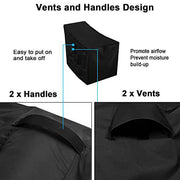 WOMACO Snow Blower Cover Heavy Duty Waterproof Universal  (47" L x 33" W x 45" H, Black) - Grill Parts America