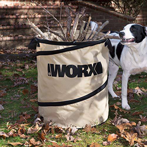 WORX WA0030 Landscaping 26-Gallon Collapsible Yard Waste Bag/Leaf Bin, Tan - Grill Parts America