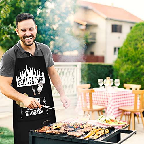 Grill Aprons for Men, Mens Apron for Grilling BBQ Cooking, Funny