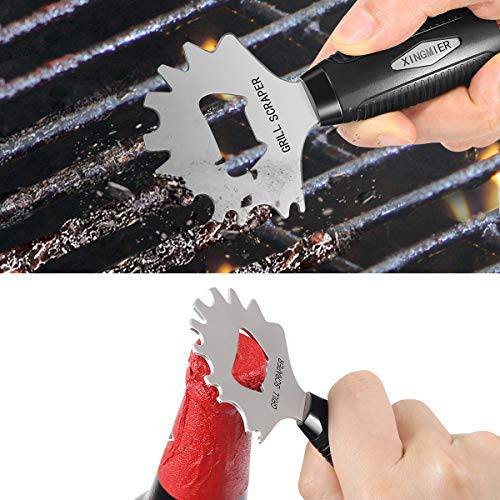 XIANGMIER Stainless Steel BBQ Grill Scraper- Grill Grate Cleaner- - Grill Parts America